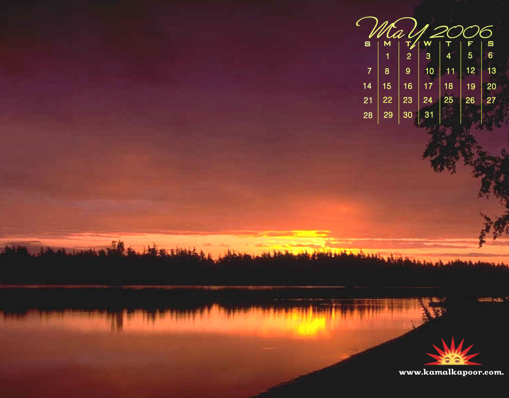 Sunset Calendars Wallpaper